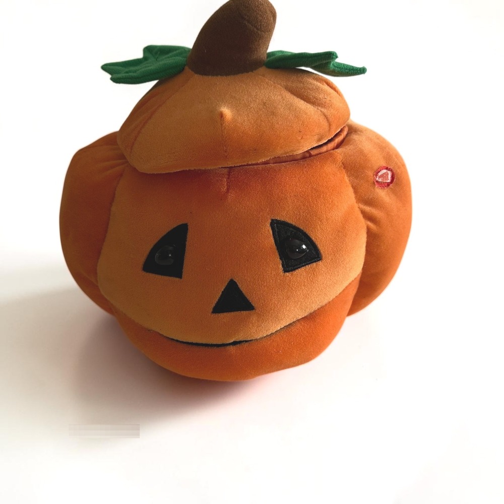 Sunny Toys Jo-Ann's Halloween Plush Pumpkin Jack-o-lantern Treat Bucket Orange